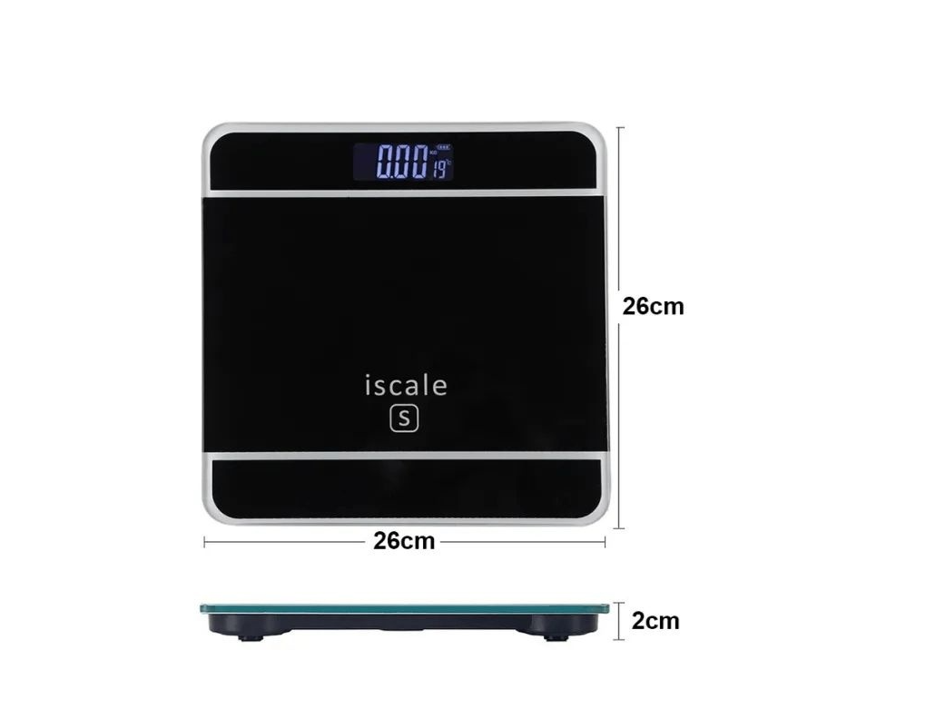 Cantar electronic, iScale, afisaj digital, sticla si plastic