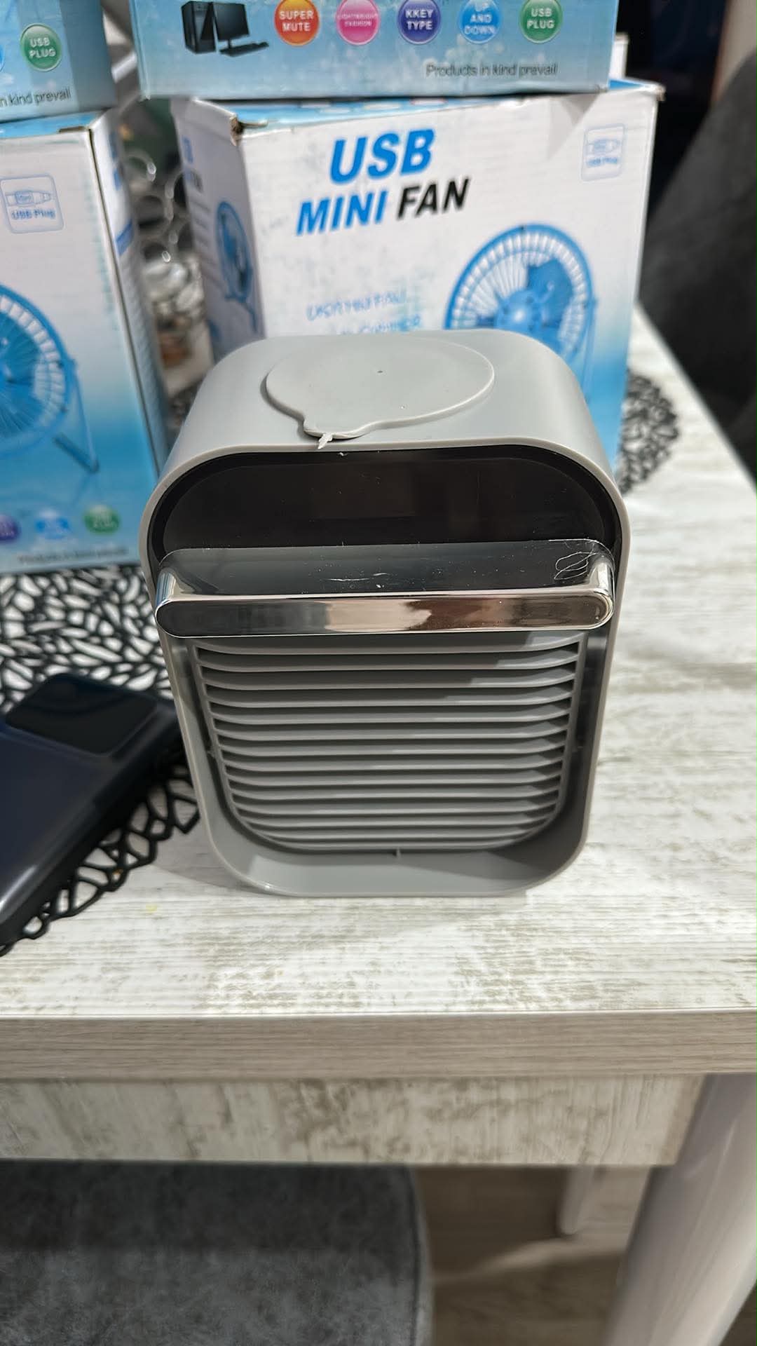 Mini Racitor aer portabil, air cooler, JRH, 3 functii racire, umidificare, purificare aer