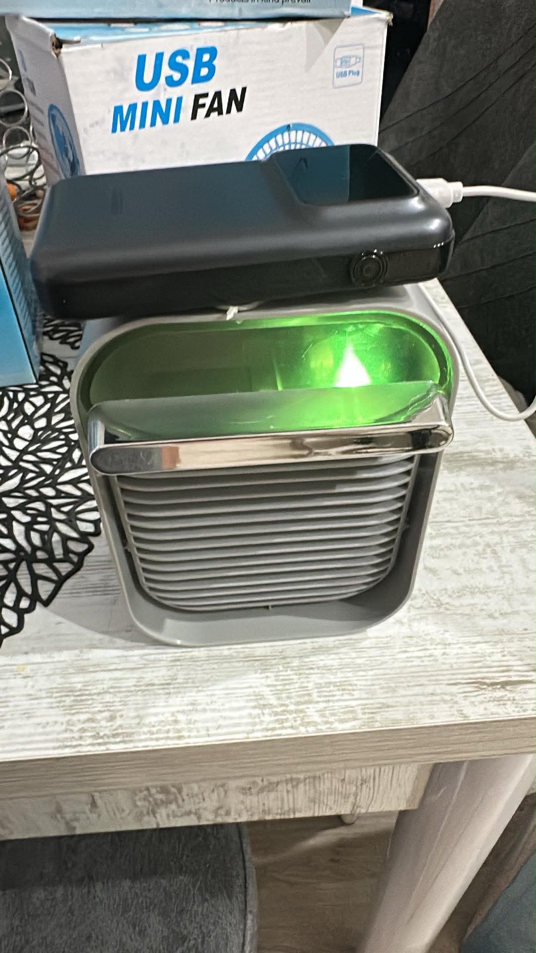 Mini Racitor aer portabil, air cooler, JRH, 3 functii racire, umidificare, purificare aer
