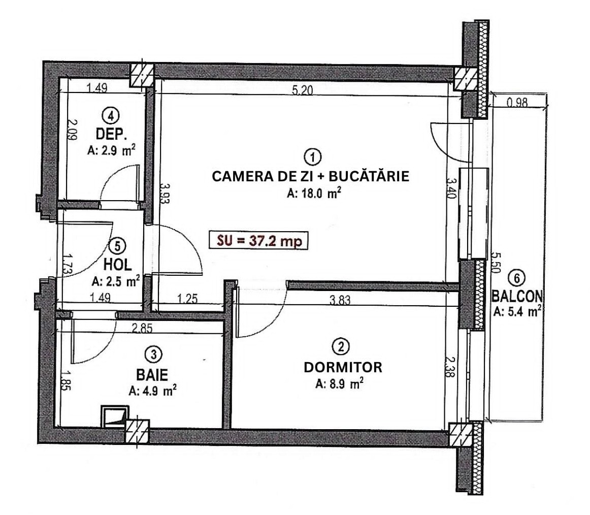 Apartament 2 camere cu parcare subterană, bloc nou, 37mp Urușagului Terra, Florești