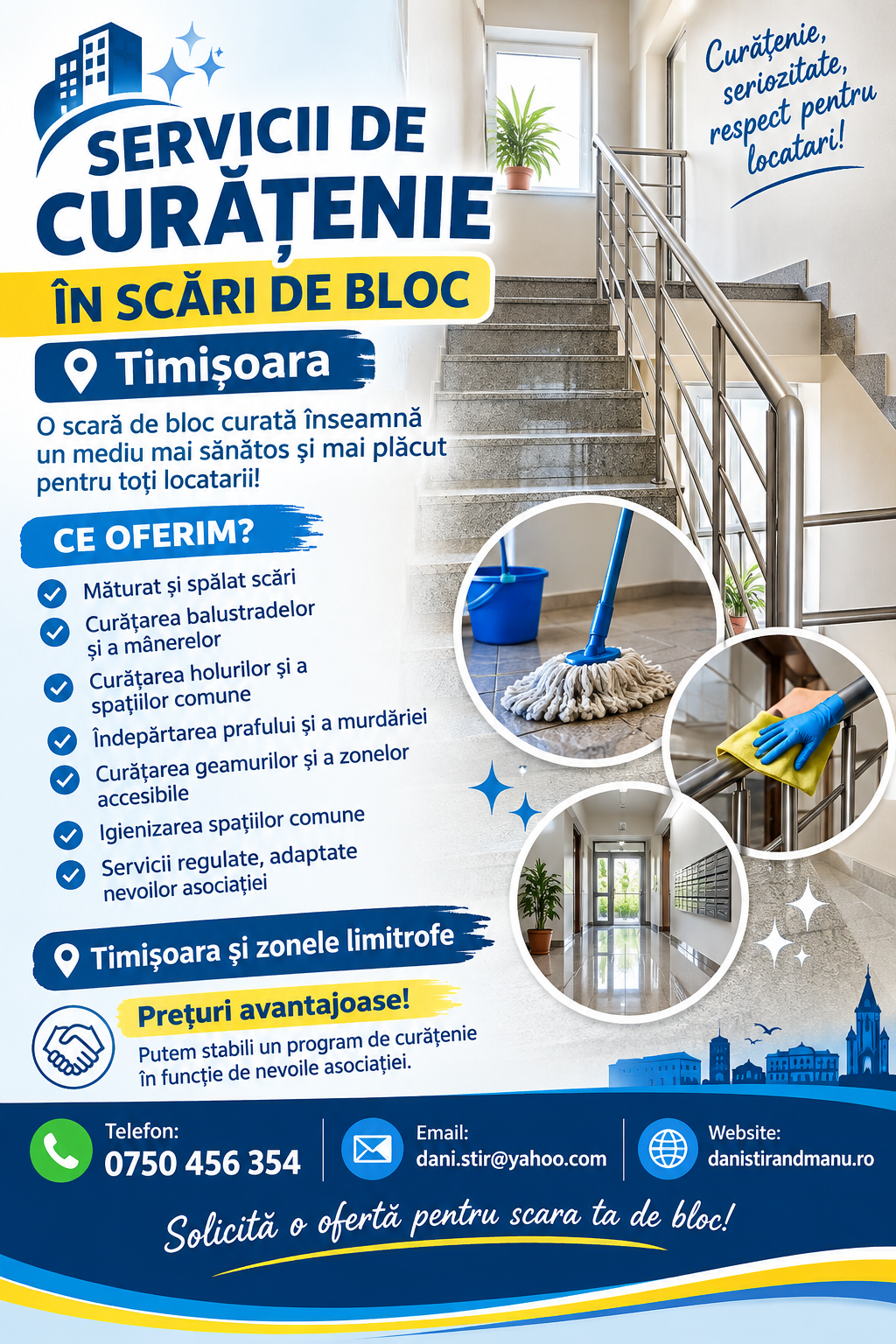 Servicii de Curatenie in Scari de Bloc