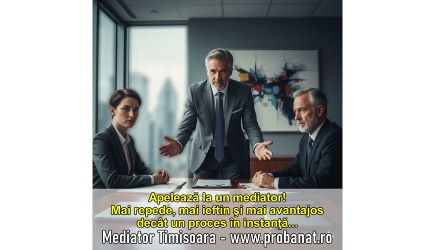 Mediator în – Timișoara; servicii online sau la birou…