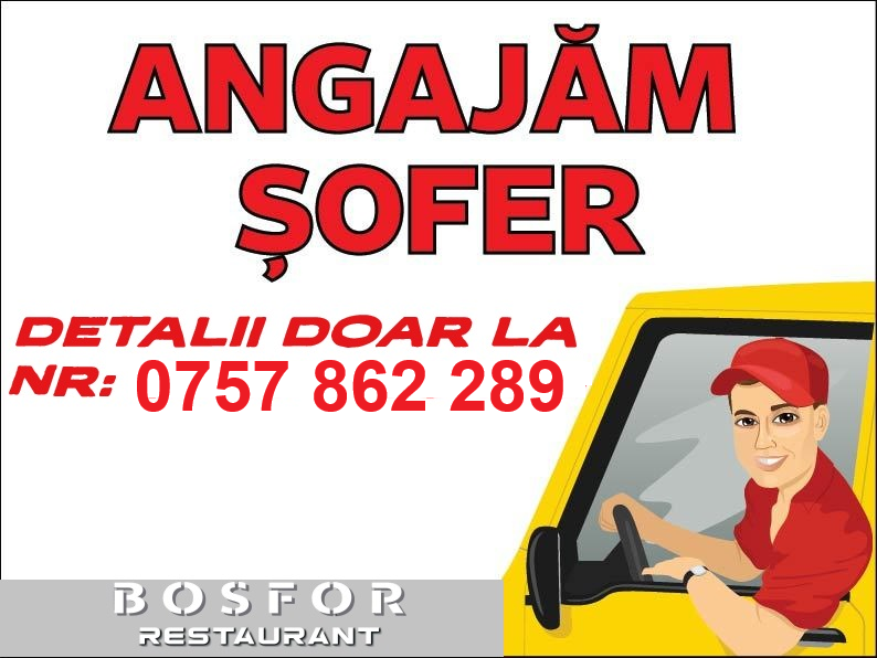 Angajam sofer pentru delivery restaurant