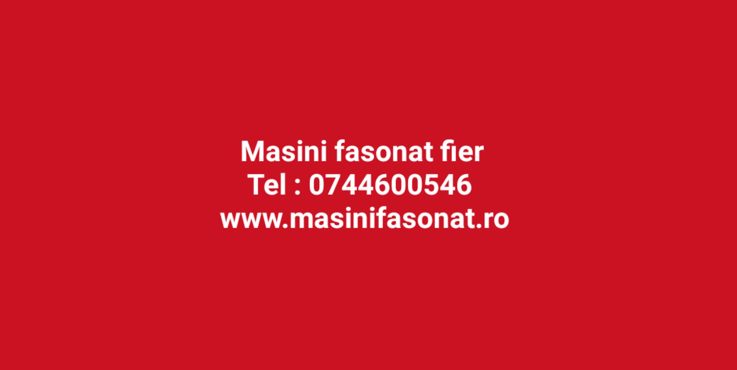 Masini de fasonat fier beton