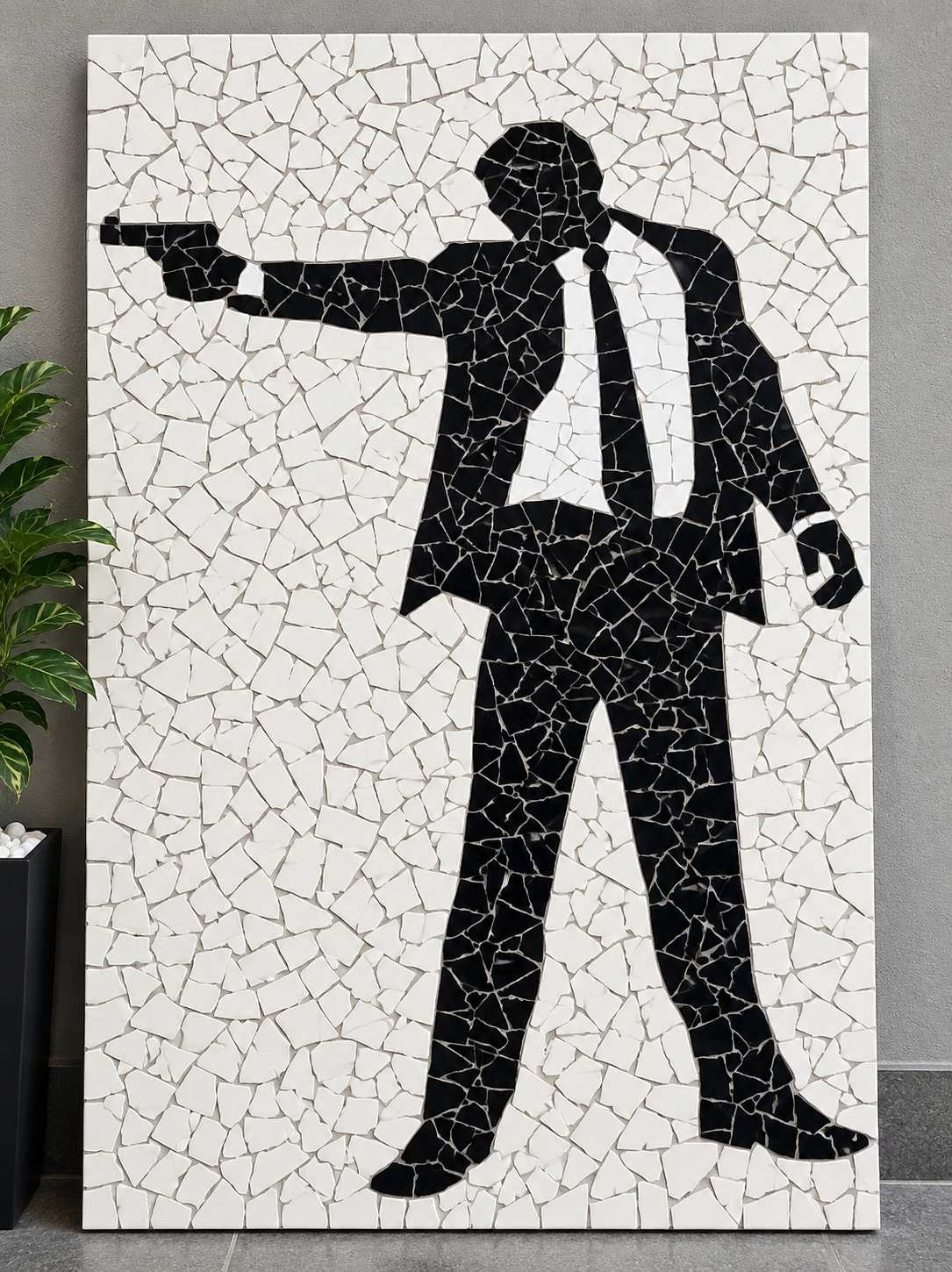 JAMES BOND 007 – TABLOU MOZAIC CERAMIC HANDMADE | 60×97 cm | UNICAT